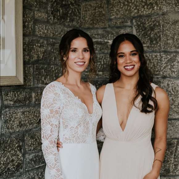 Jenny Yoo (Ryan) Champagne colored gown, size 8 (but fits like a size 6) - Picture 3 of 4